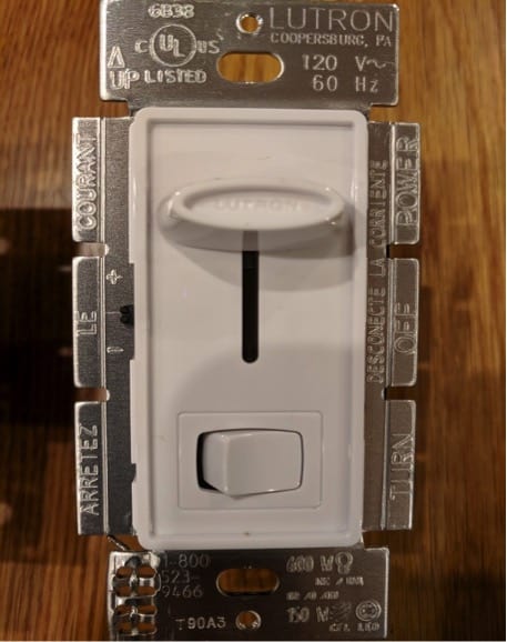Lutron Skylark LED dimmer.